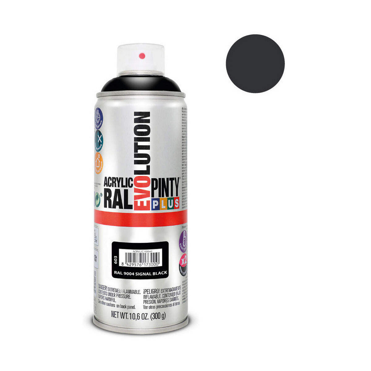 Spray festék Pintyplus Evolution RAL 9004 400 ml Signal Black